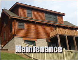  Sizerock, Kentucky Log Home Maintenance