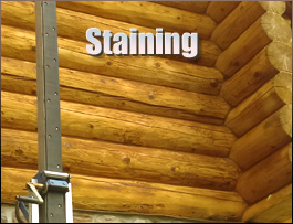  Sizerock, Kentucky Log Home Staining